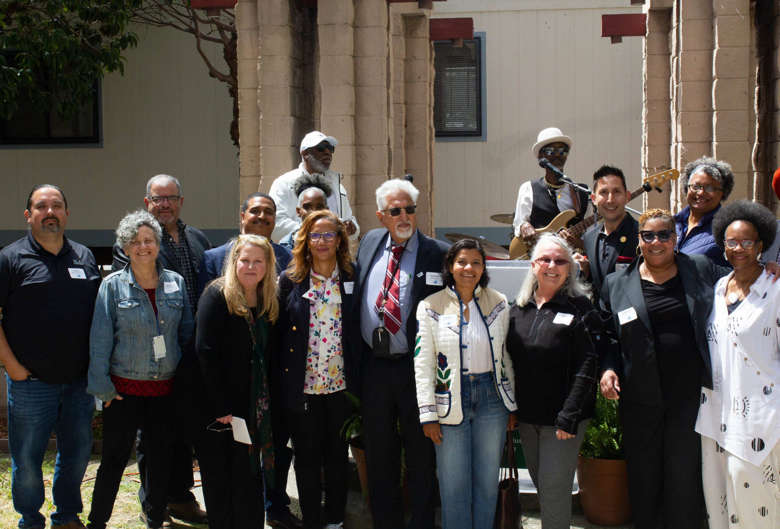 Group photo at Nevin Plaza Rehab Kickoff Event